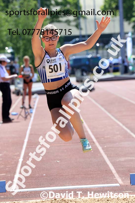 Womens Under-17s Long Jump, 2024 North Eastern Track and Field Champs., Middlesbrough.  Photo: David T. Hewitson/Sports for All Pics